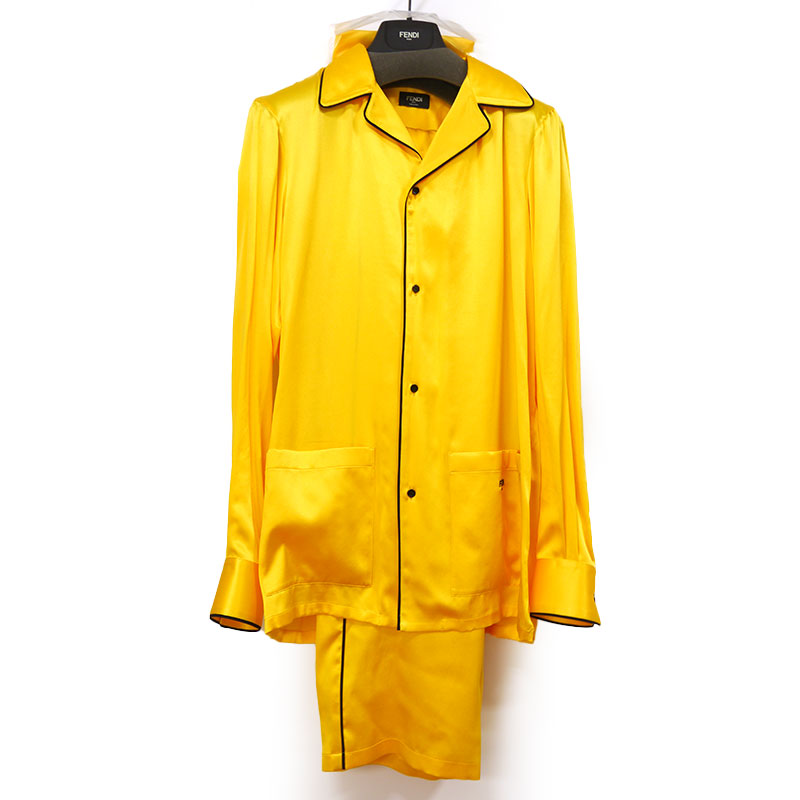 【中古】フェンディ FENDI パジャマ FE0001 大きさ46 黄色・オレンジ色系 【一六銀行位置づける品】