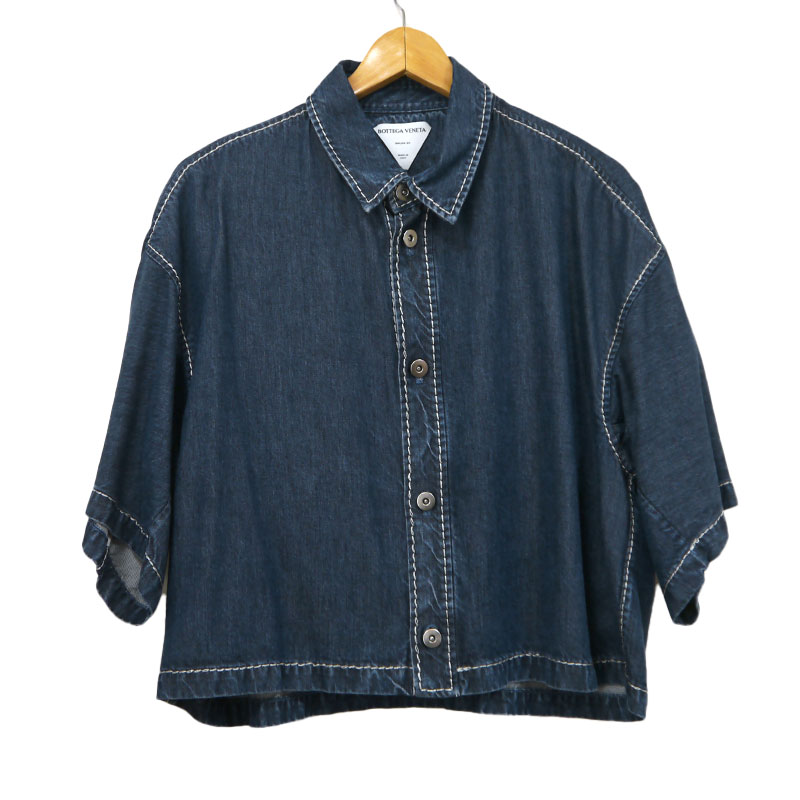 【雰囲気抜群】極美品　ボッテガヴェネタ　シャツ　オンブレチェック　グレー系　M 雰囲気抜群】極美品 ボッテガヴェネタ シャツ オンブレチェック