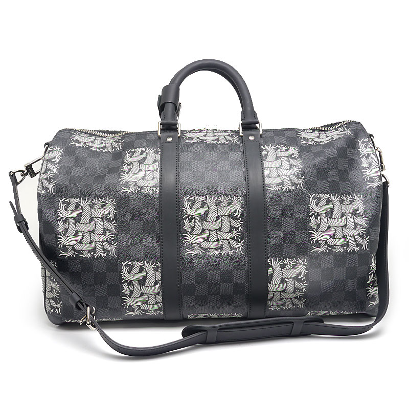 【中古】ルイヴィトン Louis Vuitton LV キーポル・バンドリエール45 N41573 ダミエグラフィット クリストファー・ネメス メンズ ボストンバッグ  【一六銀行価値付ける品】