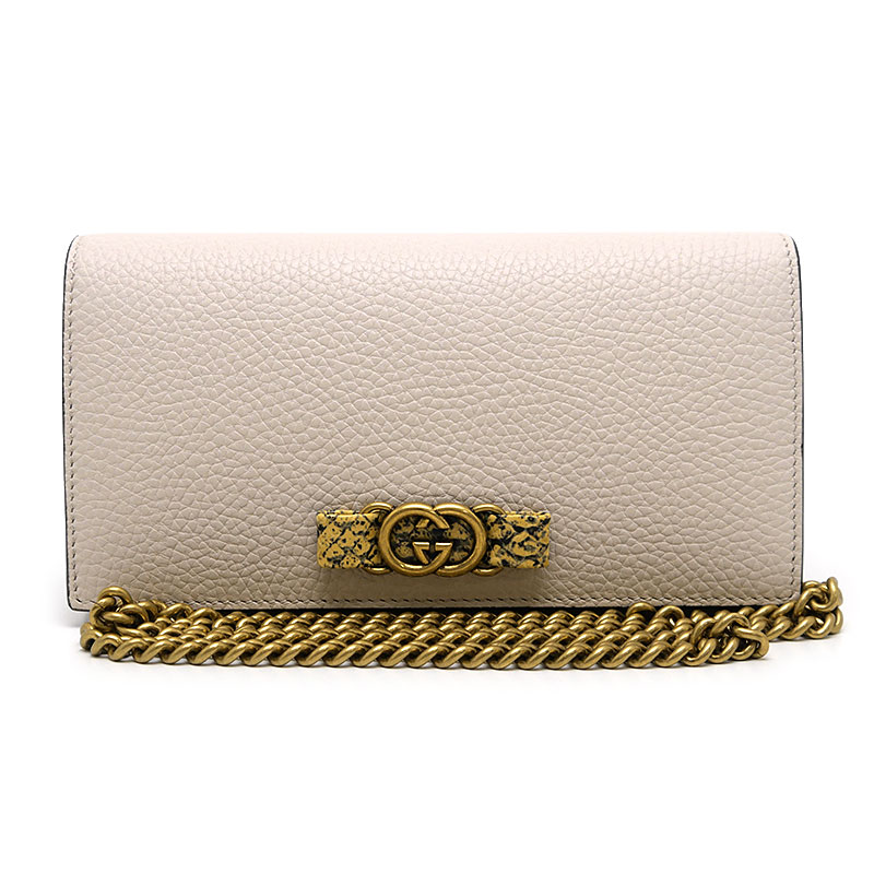 未使用|【中古】グッチ GUCCI インターロッキングG チェーンショルダーバッグ 746056 ベージュ 【質屋鑑定品】|質屋クラタセブン
