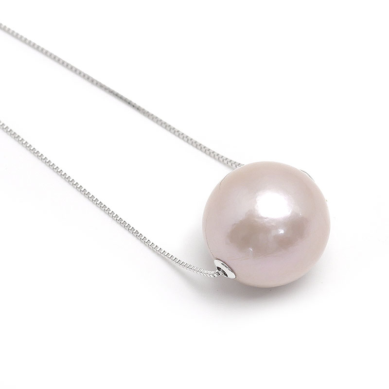 【中古】パールネックレス K18WG・淡水養殖真珠15.2-15.4mm 1粒ネックレス 【質屋鑑定品】|質屋クラタセブン