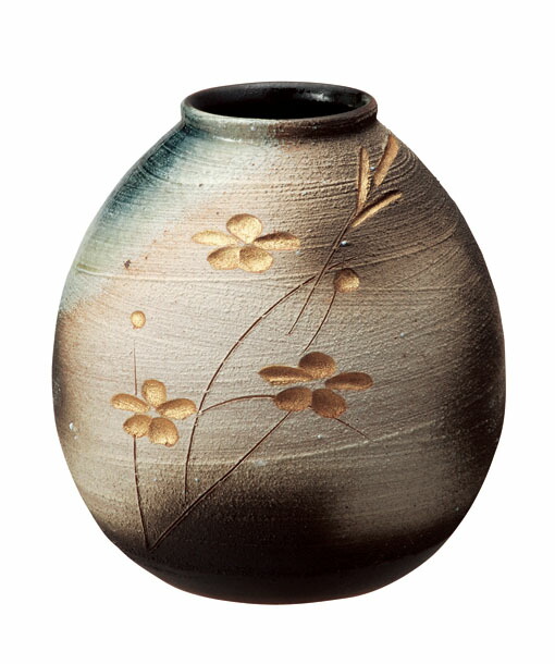 楽天市場】【送料無料】【信楽焼】【花器】紫ガラス変形花器