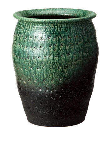 信楽焼傘立て  緑釉変形 高さ47cm 楽天市場】信楽焼 陶器 信楽 傘立て 傘たて 傘立 緑 グリーン 和