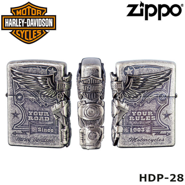 日本限定 正規品 ZIPPO HARLEY-DAVIDSON HDP-28 ジッポーライター ジッポー ジッポライター ジッポ Zippo ハーレー ダビッドソン ハーレー オイルライター 白頭鷲