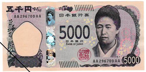 貨幣博物館 | 日本 新渡戸稲造5000円札 Bank of Japan 5000Yen