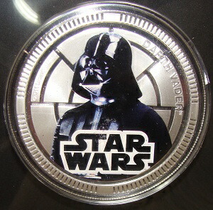 <br>ニウエ<br> スターウォーズ<br>ダースベーダー<br>１ドル貨　2011年