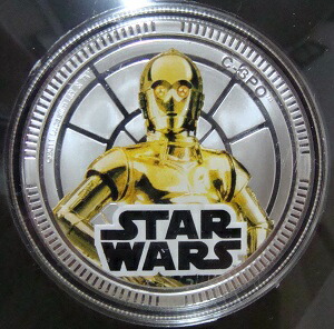 <br>ニウエ<br> スターウォーズ<br>Ｃ－３ＰＯ<br>１ドル貨　2011年