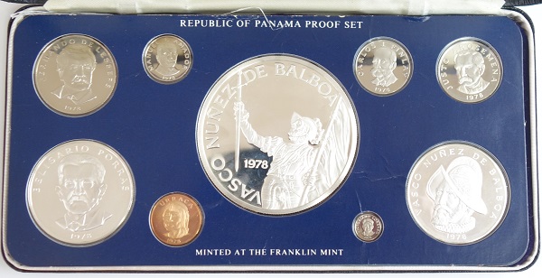 予約】 パナマ プルーフ貨幣9種セット 1978年 - 貨幣