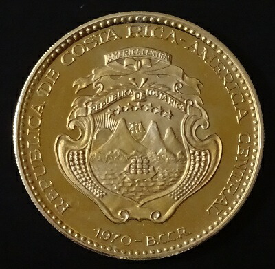 楽天市場 コスタリカ0コロン金貨1970年 紅林コイン