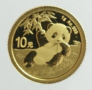 楽天市場】中国パンダ 10元金貨 1/10オンス金貨 3.1g 1983年 未使用