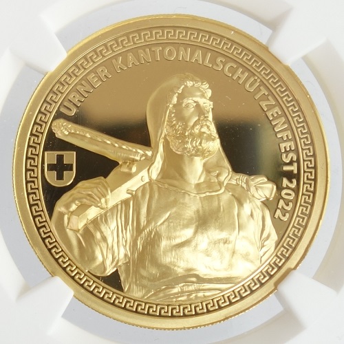 2017年 スイス 射撃祭 グラールス 50フラン プルーフ銀貨 NGCPF70 スイス 射撃祭 50フラン銀貨 2017 Glarus NGC PF70 ULTRA CAMEO