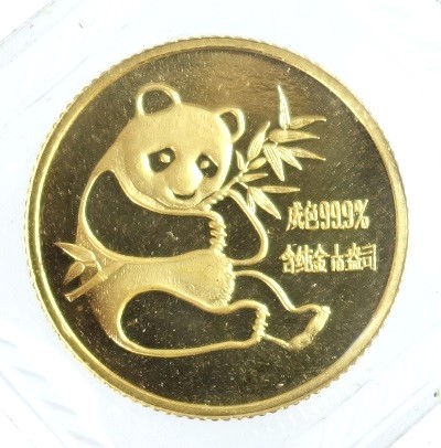 中国パンダ 金メダル 1 10オンス 3 1g 19年 ビニールパック入り 国内正規品
