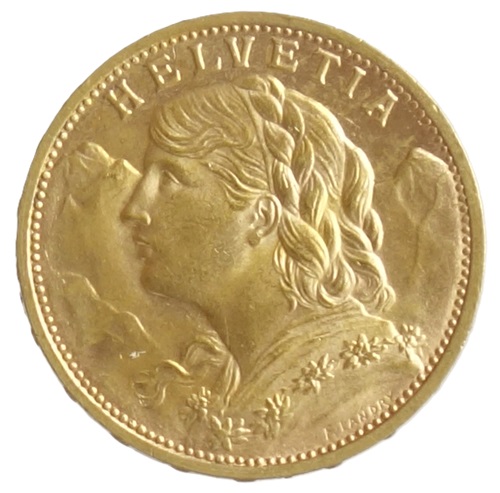 楽天市場】スイス20フラン金貨 ブルネリ1927年-B : 紅林コイン