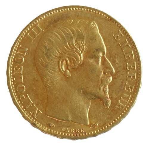 フランス 1854年 A ゴールド 20 フラン ナポレオン 3世 楽天市場】フランス ナポレオン3世 無冠 20フラン金貨1854年（A