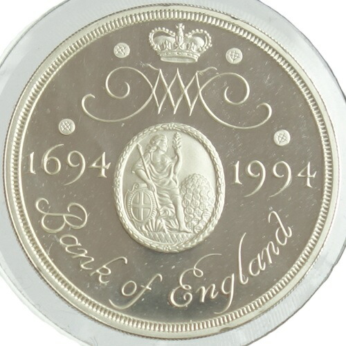 イギリス　<br>エルザべス2世　生誕300周年記念　<br>2ポンドプルーフ白銅貨<br>1994年<br>未使用