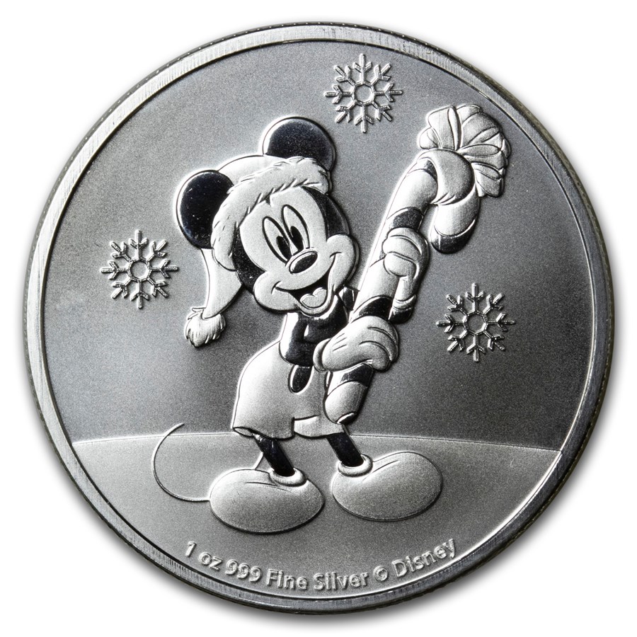 楽天市場 ディズニー銀貨 ミッキーマウス クリスマス2ドル銀貨 1オンス シルバー ニウエ 未使用 紅林コイン
