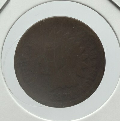 アメリカ　 インディアンヘッドセント　 Indian head Cent 1セント青銅貨 1871年　 美品－ 7,007円