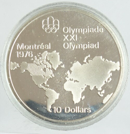 1973年 カナダ モントリオールオリンピック記念 10ドル銀貨 モントリオール 1973年 カナダ モントリオールオリンピック記念 10ドル銀貨