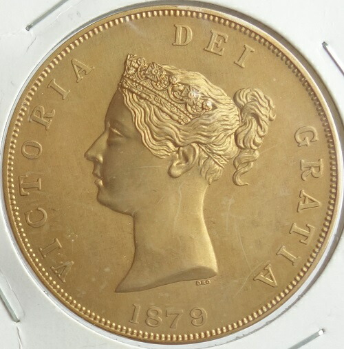 ヴィクトリア女王　コロニアルヘッド 銅メダル　1879年｜紅林コイン