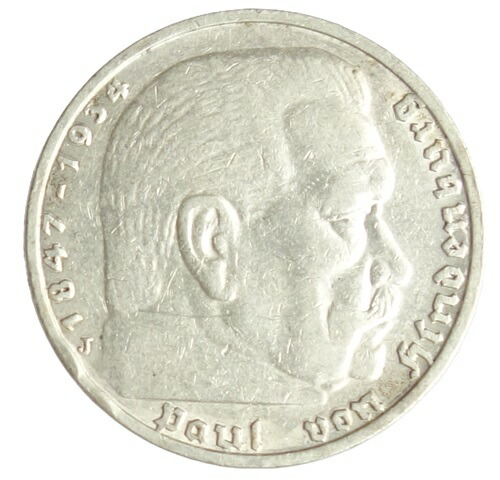 ドイツ帝国　ハンブルク　5マルク銀貨（1876年J）2頭のライオン ドイツ帝国 ハンブルク 5マルク銀貨（1876年J）2頭のライオン