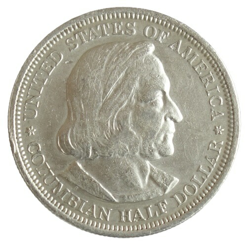 アメリカ　<br>シカゴ・コロンブス万国博覧会　<br>50セント銀貨　<br>1893年