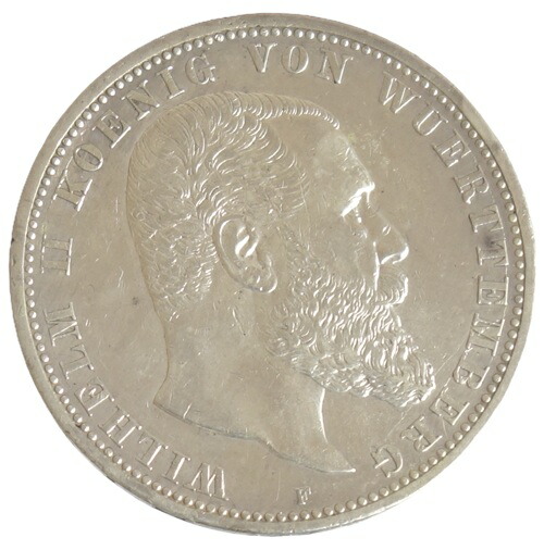 楽天市場】ドイツ ヴィルヘルム2世 5マルク銀貨 1903年 : 紅林コイン