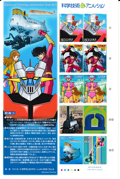 楽天市場】【記念切手】 「マジンガーZ」(兜甲児と弓さやか) 科学技術