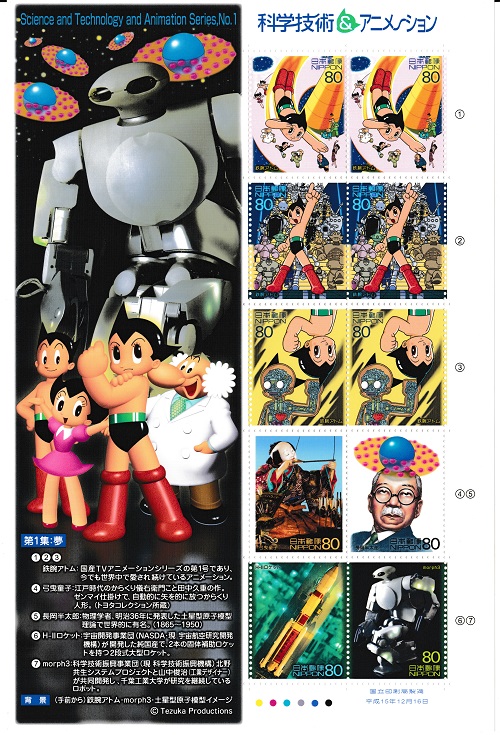 楽天市場】【記念切手】 「鉄腕アトム」（morph3） 科学技術