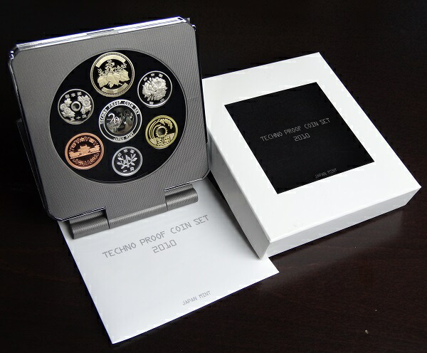 TECNO　PROOF　<br>COIN　SET　2010　<br>テクノプルーフコインセット　<br>平成22年　<br>虹色発色純銀メダル入り
