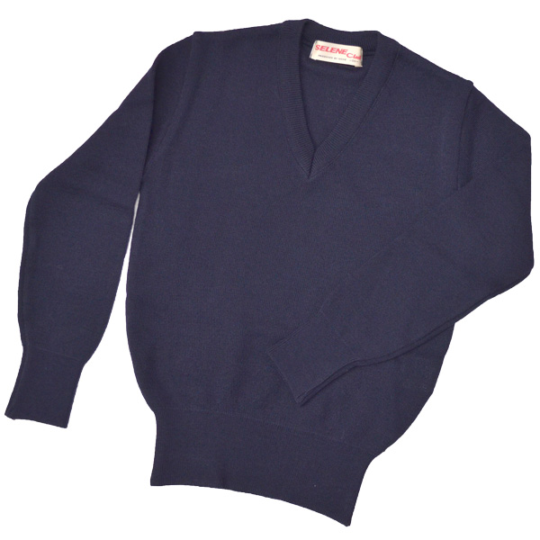 楽天市場】定番ウール混スクールセーター紺無地【日本製】男女兼用 M