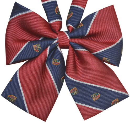 楽天市場】スクールリボン エンジ・ワインレッド×ローズピンク ユリ