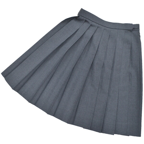 22円 売買 Kuri Ori クリオリ ウエスト60 63 66 69 72cm スカート丈48cm ひざ上丈 サマースカート Skr250グレー無地制服プリーツスカート夏服 車ヒダ