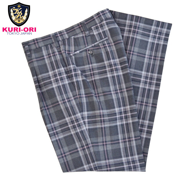 kuru グレータータンチェック ストレートパンツ スカパン セール】 スモールタータンチェックパンツ （パンツ）｜qualite