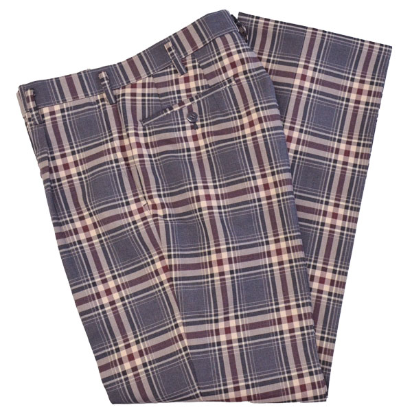 楽天市場】冬制服スラックス【ベージュ×エンジチェック】ウエスト76