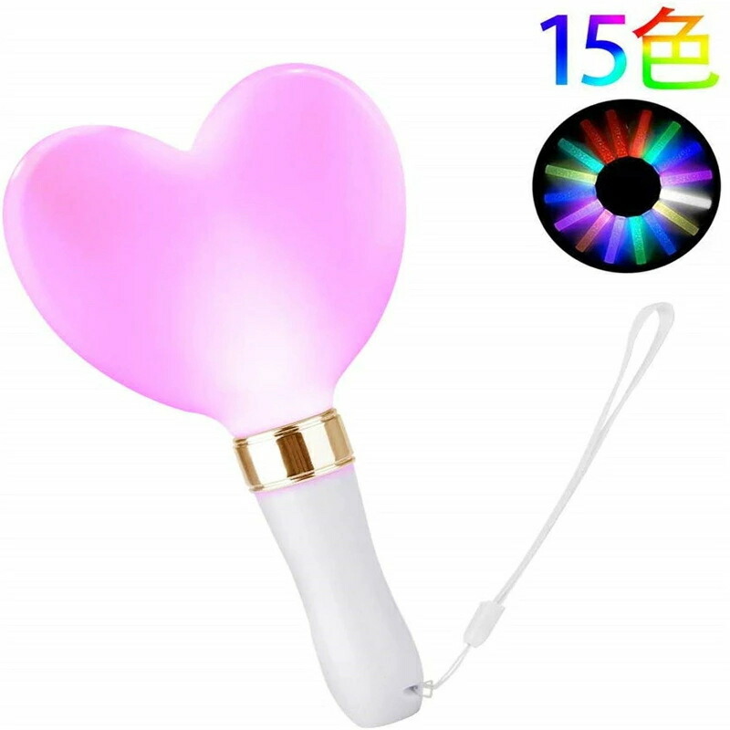 ペンライト ハート型 翼付き 紫色発光 ペンライト ハート型 翼付き 紫色発光