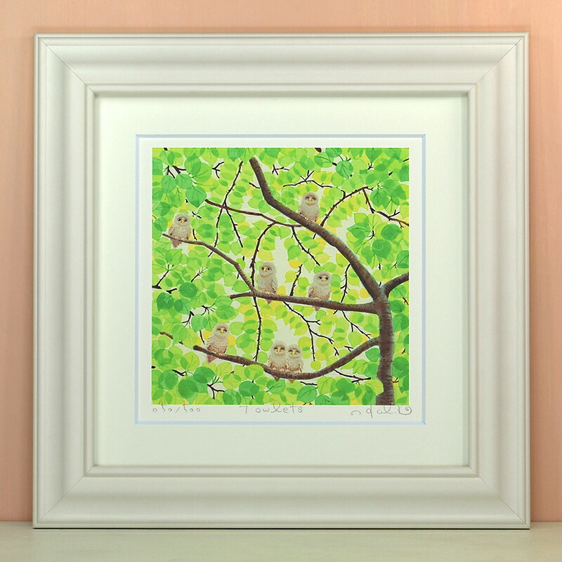 7owlets くりのきはるみ (栗乃木ハルミ) S / Mサイズ 絵 絵画 版画 水彩画 風景画 壁掛け