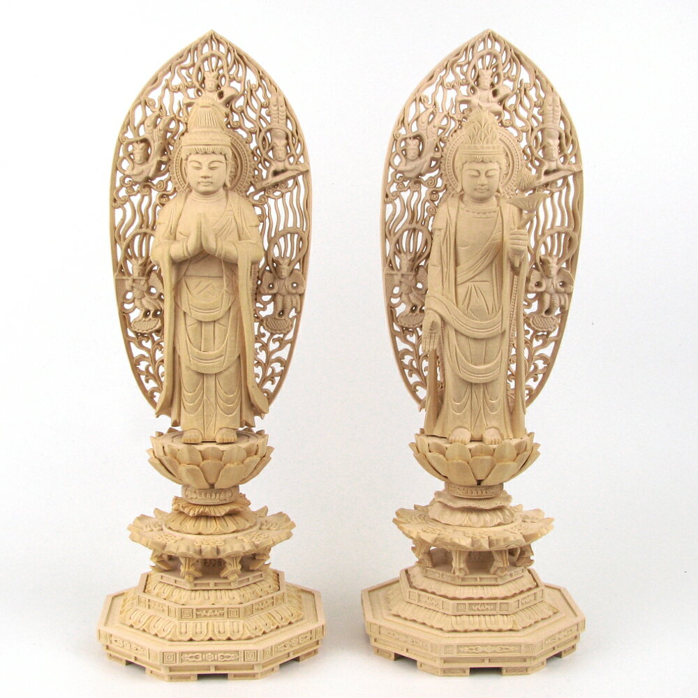 楽天市場】西方三聖（阿弥陀如来・観音菩薩・勢至菩薩） 三開仏板状 高