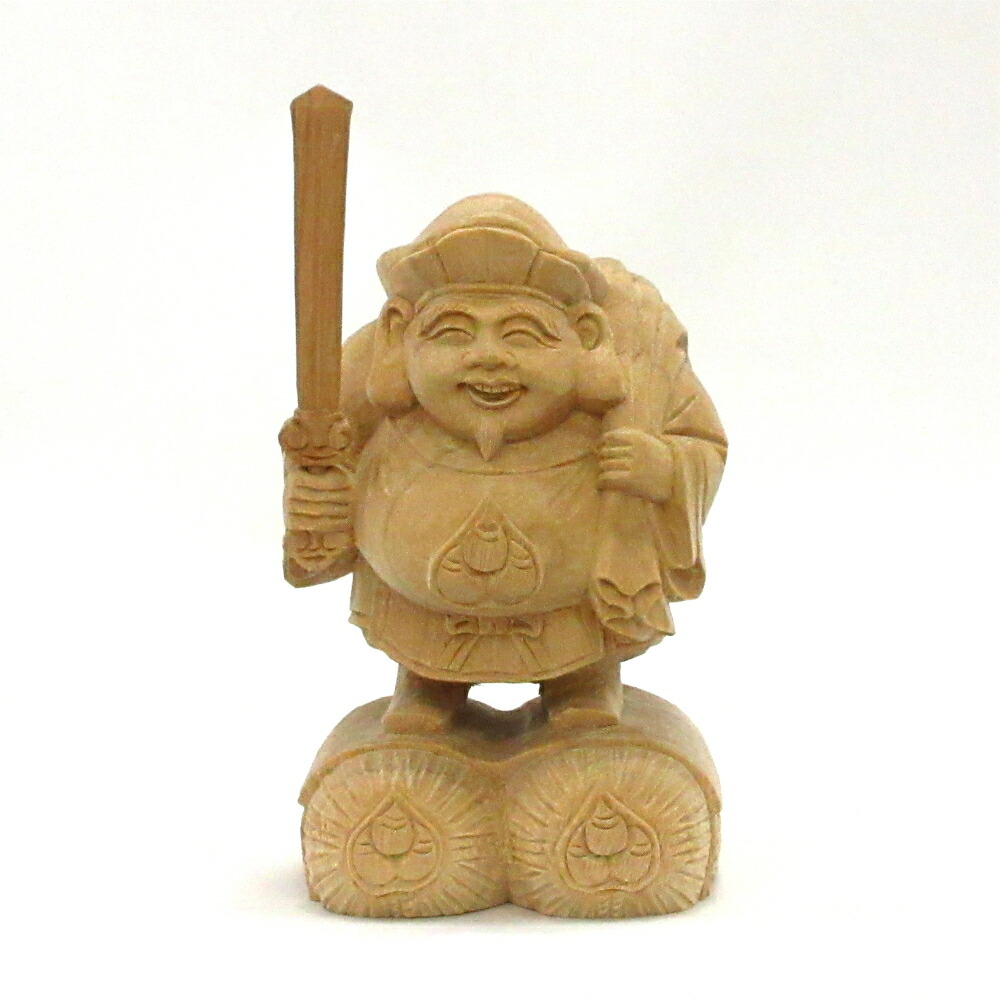 楽天市場】仏像 大黒天 大国主大神 18cm 樟木 七福神 大黒様 置物