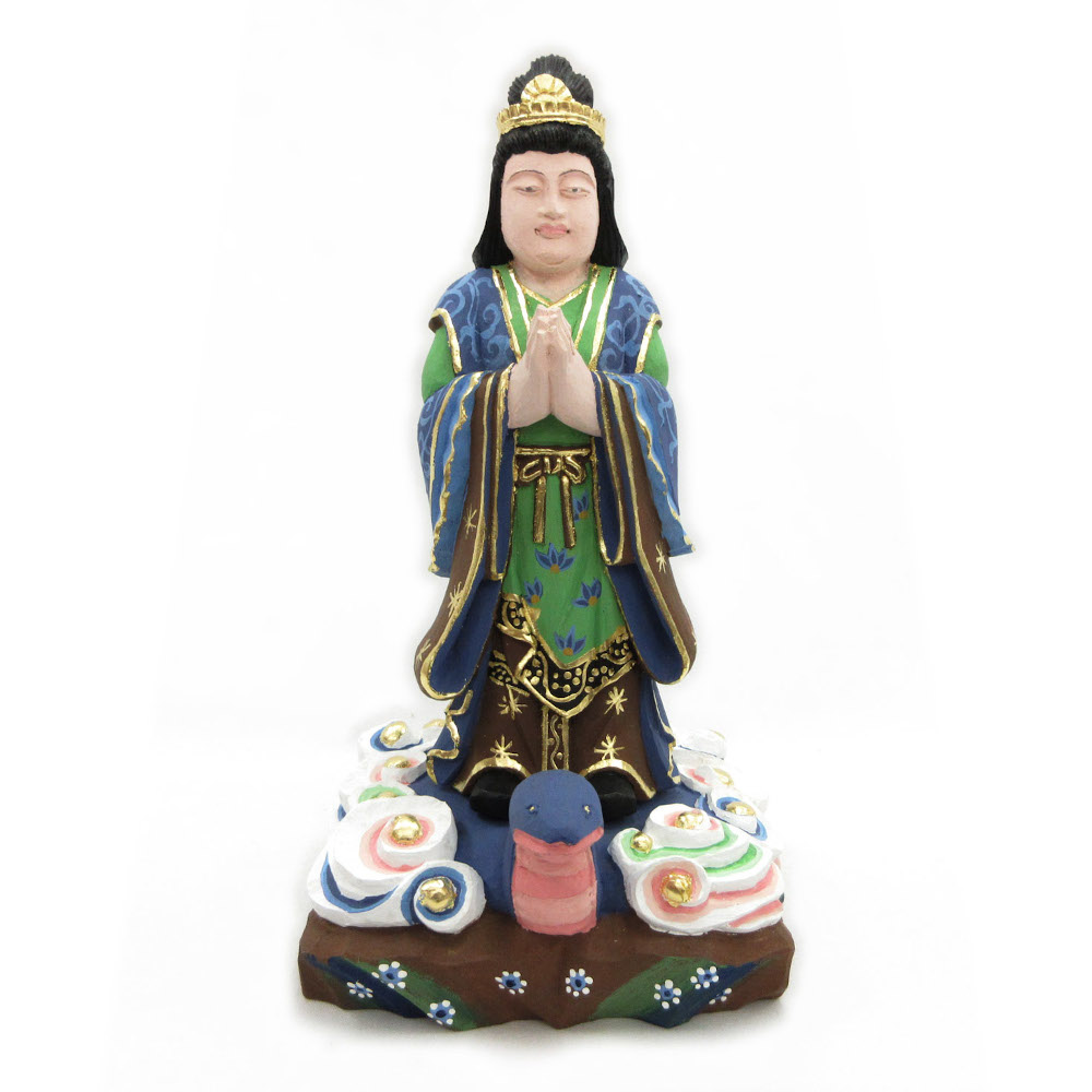 仏像 宇賀姫 立像 5.0寸 桧木彩色