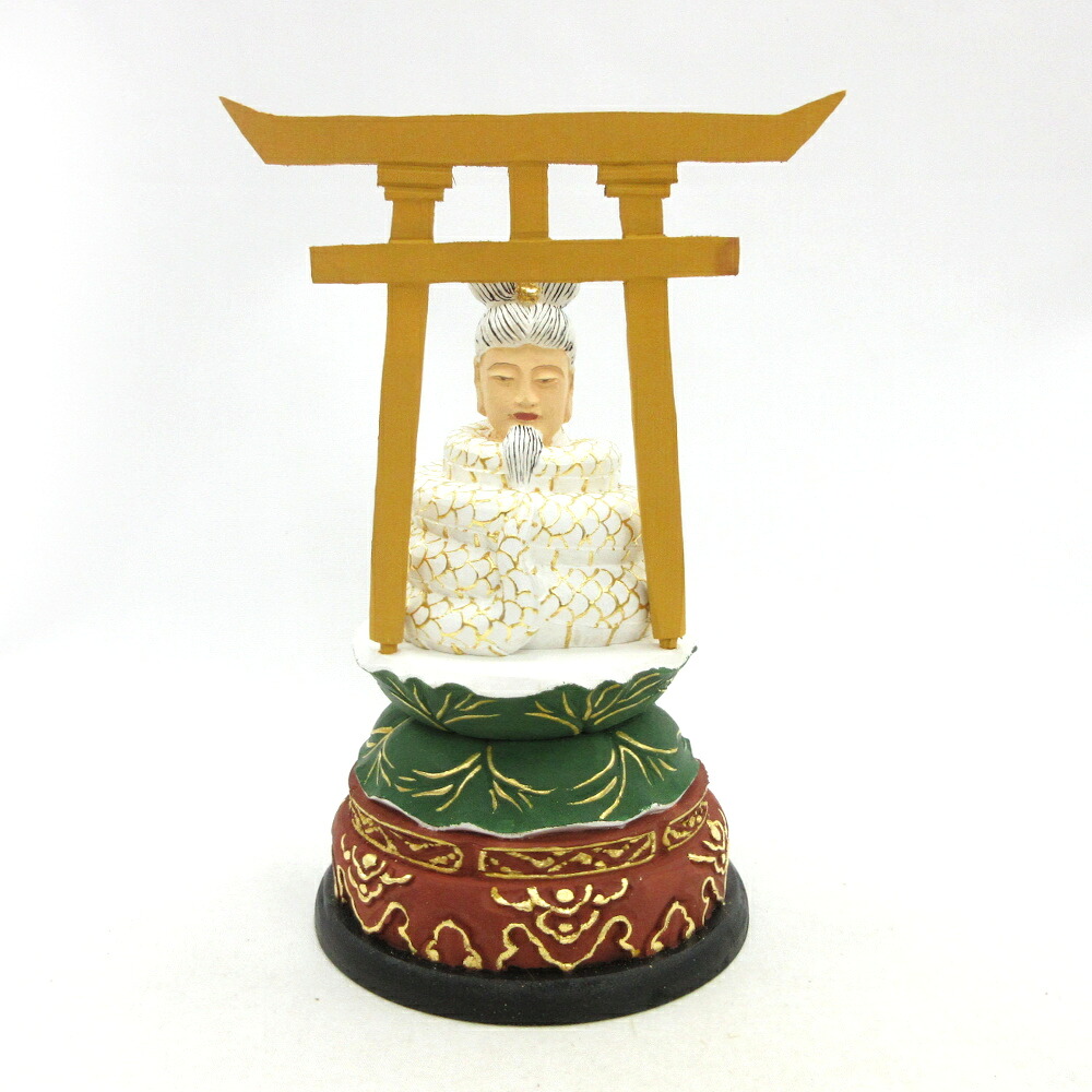 仏像 宇賀神 2.0寸 鳥居付き台座 桧木彩色 木彫 像 販売 ぶつぞう 木彫りの仏像 仏壇 仏具 仏壇仏具 ひのき ヒノキ 木彫り仏像 木彫仏像 木製仏像 木の仏像 木製仏像 木の仏像 置物 置き物 高級 インバウンド 外国人向け 日本土産 外国人男性 プレゼント 日本のお土産｜栗田こだわり仏像専門店