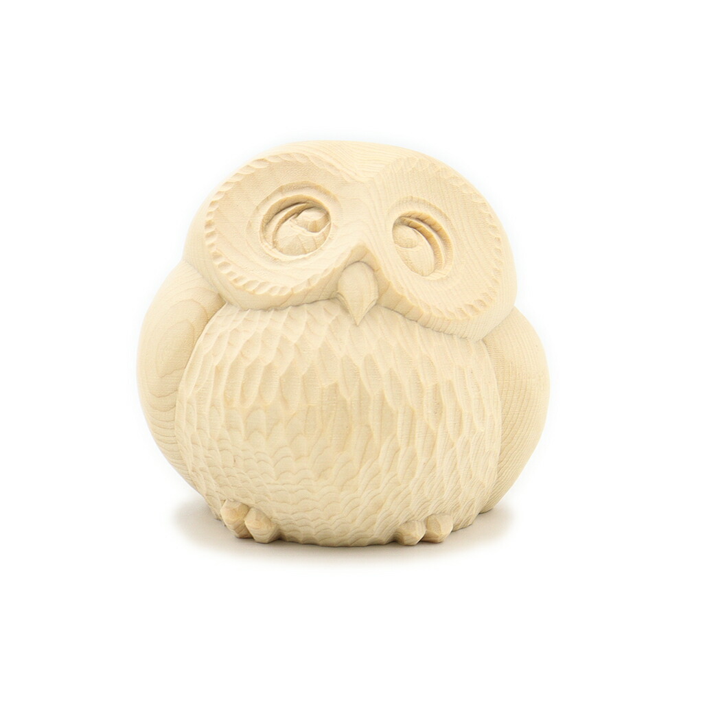 楽天市場】木彫り細工 ふくろう※1点のみの価格です。6319 大(約)幅4×長