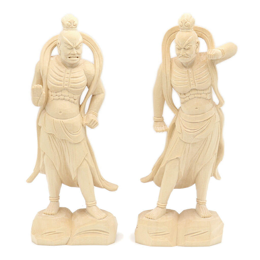 楽天市場】仏像 仁王像 一対 東大寺型 4.0寸 桧木 金剛力士像