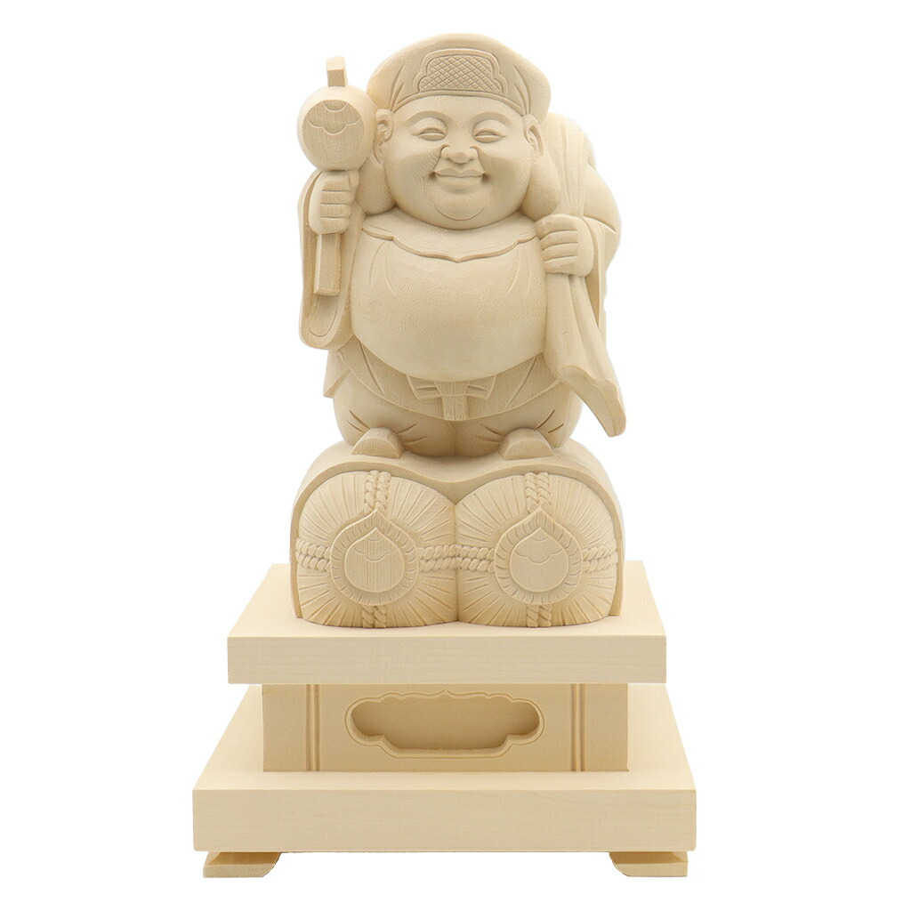 楽天市場】仏像 大黒天 大国主大神 18cm 樟木 七福神 大黒様