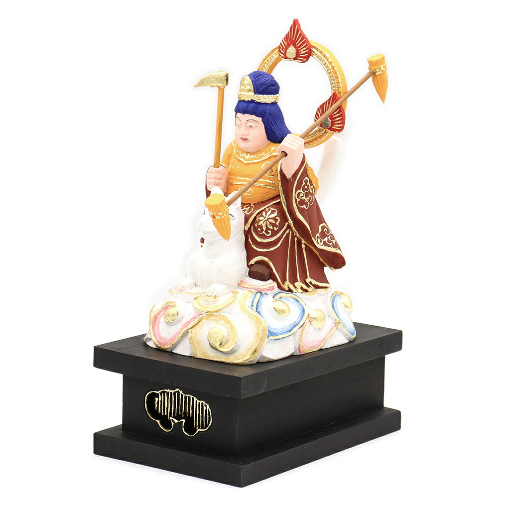 楽天市場】仏像 豊川稲荷 陀枳尼真天 総高16cm 桧木彩色 : 栗田