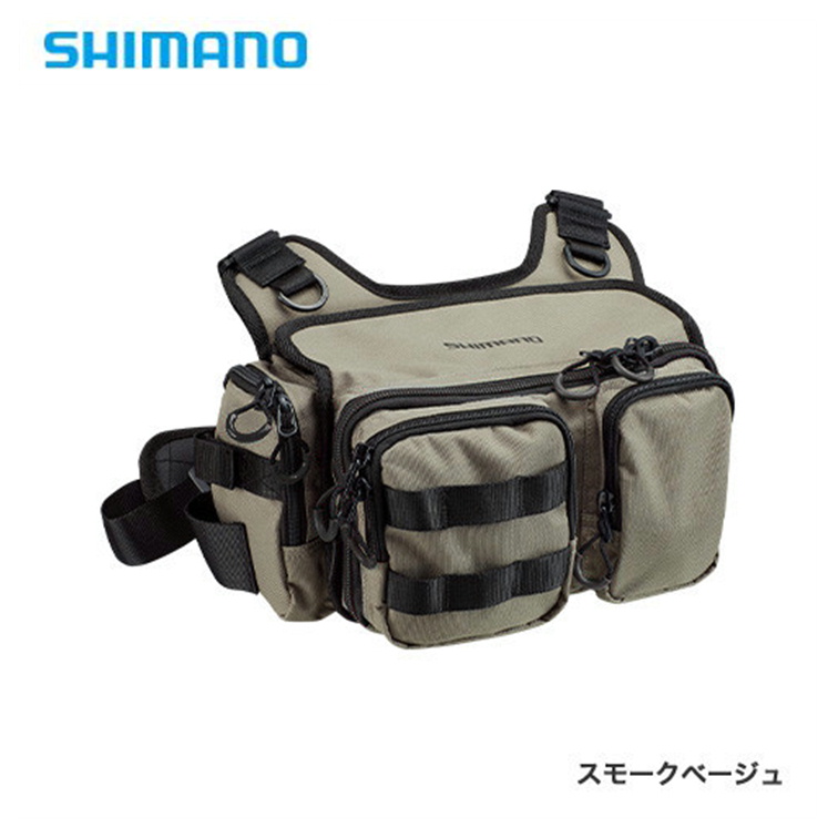 シマノ Shimano エギストックショルダーバッグ 火煙ベージュ エギングバッグ インナーケース付でエギが28本収納能力のある Aquaguard Ae