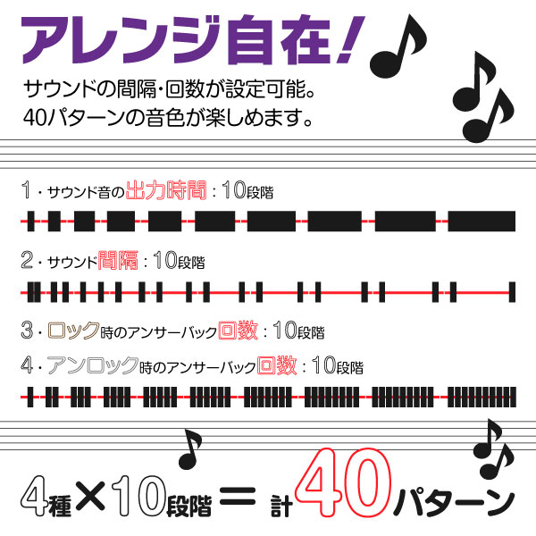 楽天市場 憧れのキュンキュン音へ アンサーバックサイレンキット 間隔 回数設定可 汎用 キーレス連動 ロック アンロック 送料無料 黒船グループ