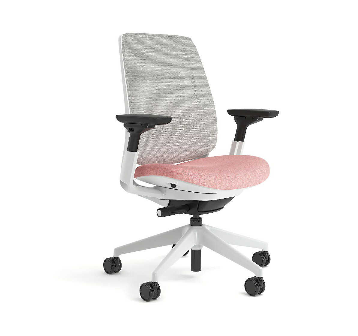Steelcase Series2 [ Seagul  × Nickel / Coral ]  3DMicroknit 3Dマイクロ編み物 女性議長 学習机女性議長 細工物女性議長 ゲーミングチェア 居敷き 回転させる居敷き お役目女性議長