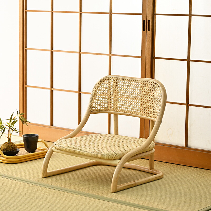 楽天市場】ラタン座椅子 籐製 座椅子 椅子 チェア リビング 和室 籐