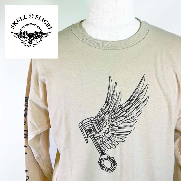 LGBダークグレー スカルプリント 長袖Tシャツ Champion チャンピオン ロンT メンズ 長袖Tシャツ ロゴ プリント