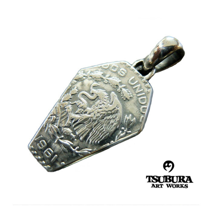 TSUBURA ART WORKS/リバーシブル/メキシカンコイン/コフィン/AT-130/シルバーペンダントトップ/SV925 10,868円